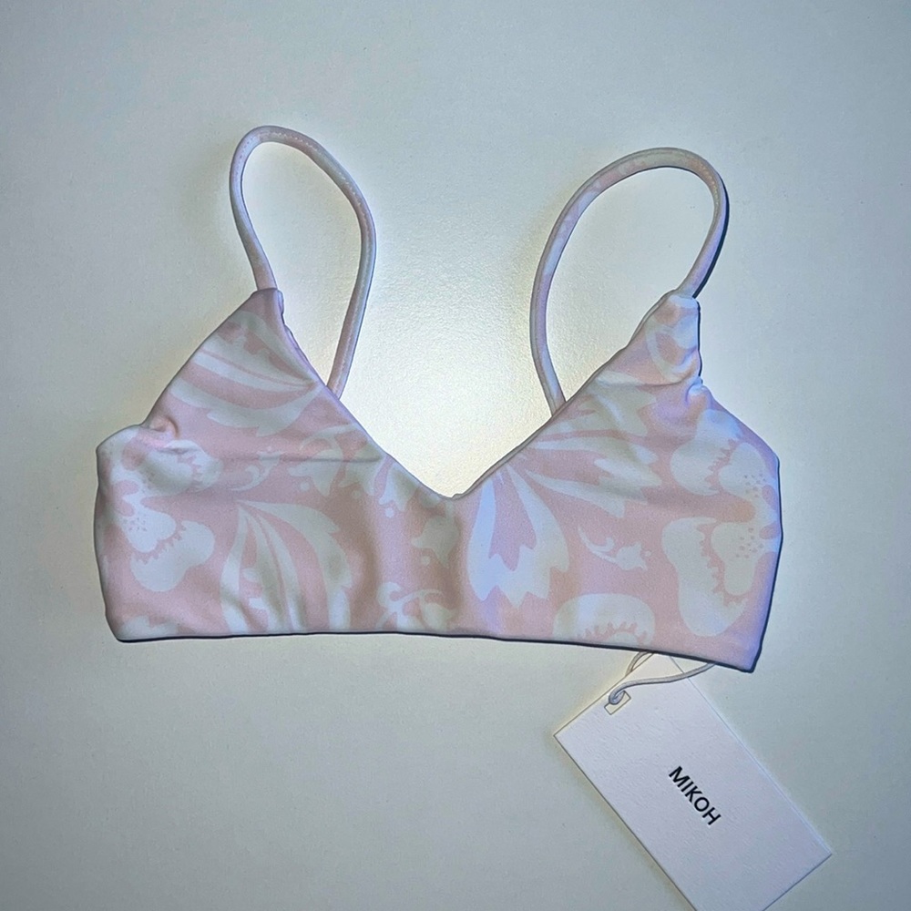 MIKOH MINI Haipo Basic Scoop Top in Luau Cloud Pink NWT